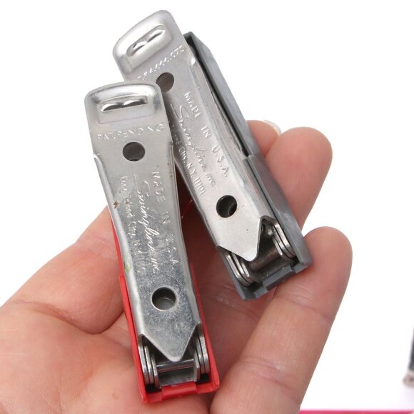 Vintage Swingline Staplers TOT 50 Red Grey Stapler Retro Made USA Staples Lot 2 - Picture 8 of 9